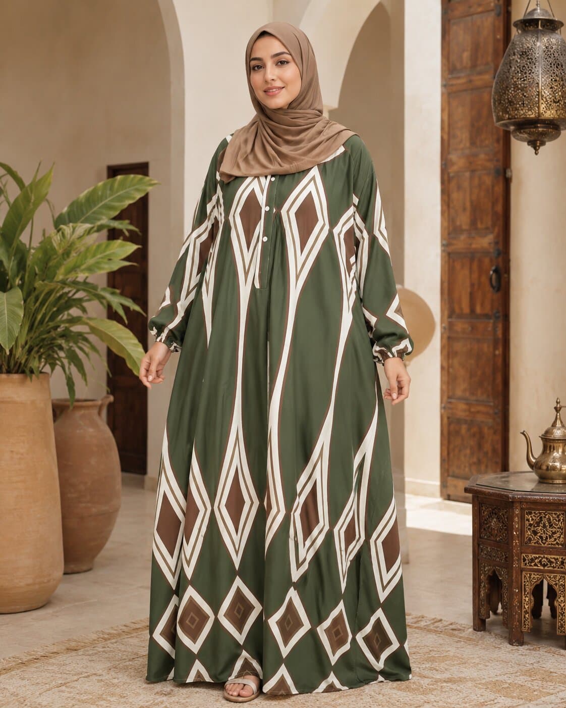 Blouse en crêpe col montant
